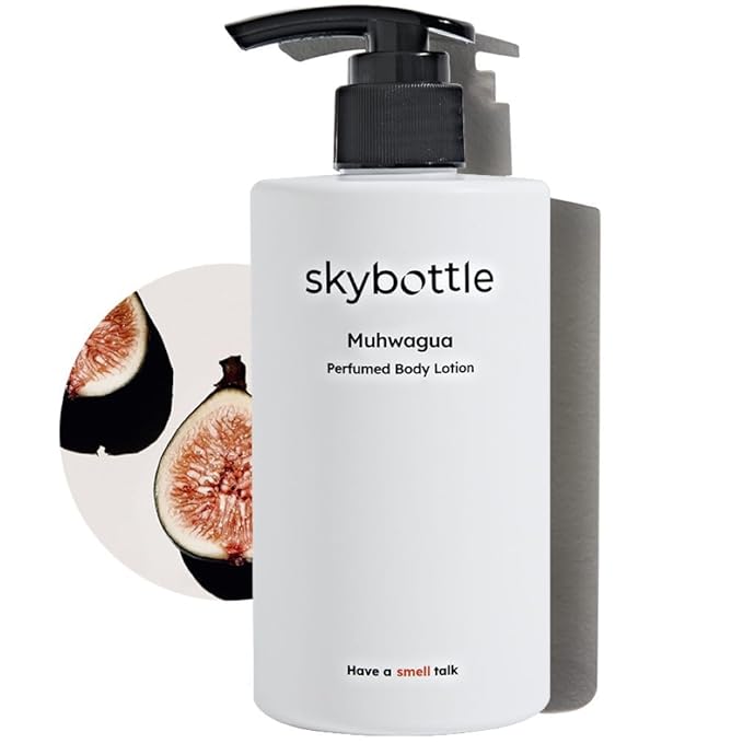 skybottle Perfumed Body Lotion with Pump, Fast Absorbing, Korean Skin Care, Figfruit, Woody Scented Lotion for Women & Men, 10.1 Fl. Oz