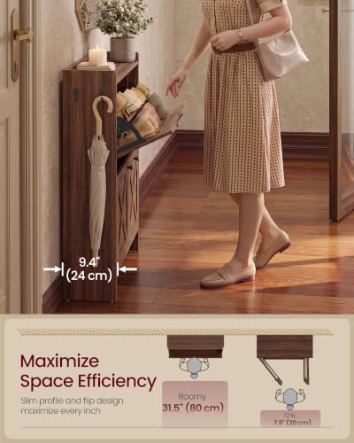VASAGLE Narrow Shoe Storage Cabinet Organizer - Image 4