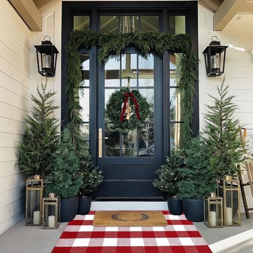 Christmas Plaid Outdoor Rug, Layering Rug - Image 7