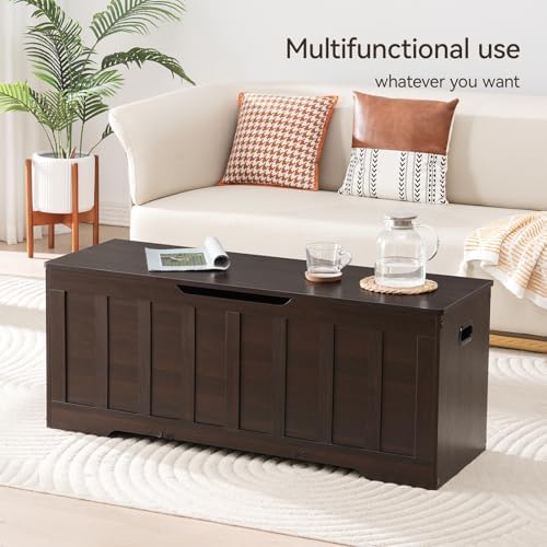 VANKILEY 47.2" Storage Chest Extra Large, Wooden Storage Trunk - Image 3