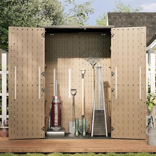 Aoxun Outdoor Storage Shed, 64 Cu.Ft Vertical Storage Sheds - Image 6