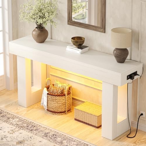 Unikito 63" Console Table with Sensor Light & AC Outlets with USB-C Ports - Image 6