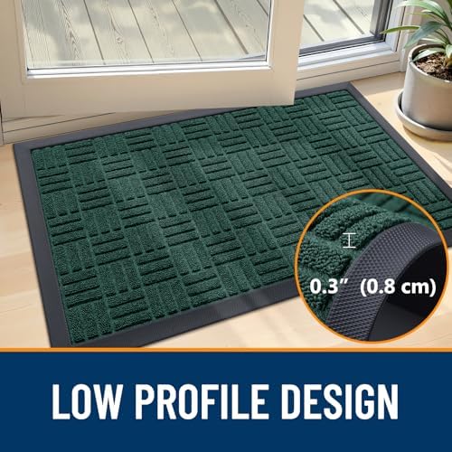 OLANLY Front Door Mat Outside Entrance 59x34, Heavy-Duty Rubber Doormat - Image 4