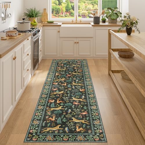 DUKINO 2x7 Runner Rug for Hallway, Washable Kitchen Rugs Non Slip by DUKINO