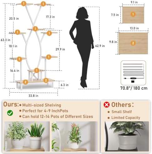 JUSTOGO Plant Stand Indoor - Image 4