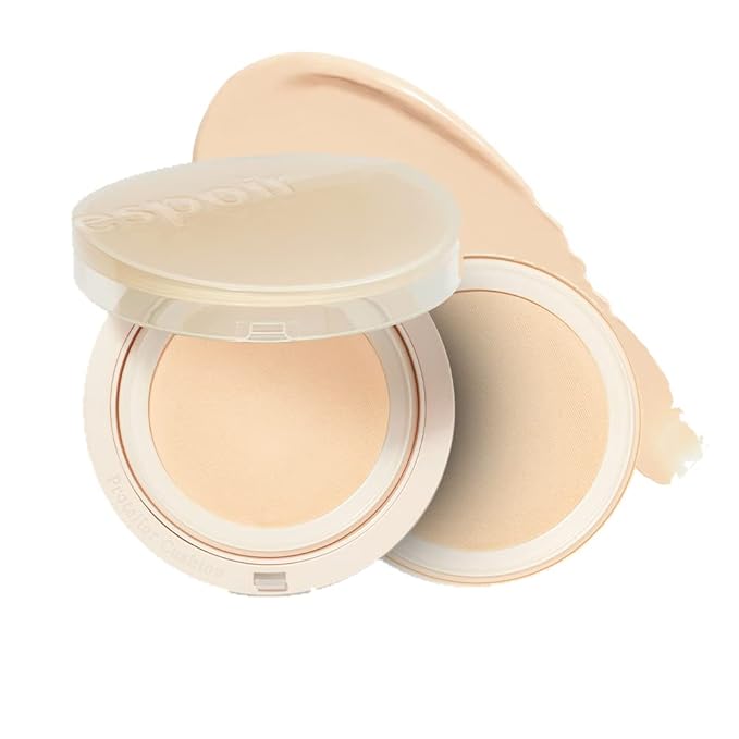 Espoir Pro Tailor Be Natural Cushion Ivory 0.5 oz with 0.5 oz Refill | Thin, Micro Layering Natural Dewy Coverage Foundation Cushion | Long-lasting Dense, Even Skin Texture | Korean Cushion Foundation