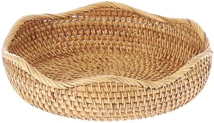 Hipiwe 10" Round Wicker Basket Key Bowl by Hipiwe