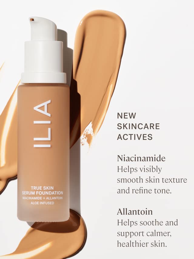 ILIA - True Skin Serum Foundation | Non-comedogenic, Cruelty-Free, Vegan, Weightless Feel, Buildable Coverage, Safe For Sensitive Skin (Senja SF9.25)