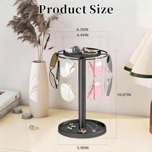 LSK 360° Rotating Sunglasses Organizer, Glasses Holder - Image 6