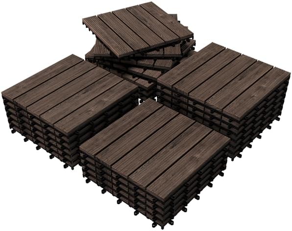 Yaheetech 27PCS Interlocking Deck Tiles Outdoor Patio Floor by Yaheetech
