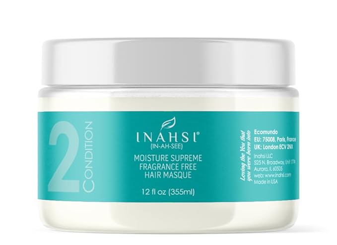 Moisture Supreme Fragrance Free Hair Masque | Deep Conditioner for Men, Women, or Kids with Curly Hair | Hair Products for Naturally Curly Hair 12 oz | Made in the USA