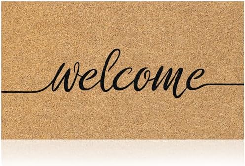 Coir Welcome Mat, Welcome Classic 8, 17x29 in by AmaruDoorMats