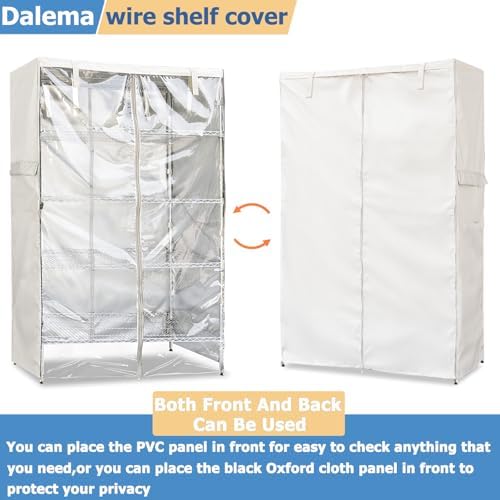 Wire Rack Covers, Heavy Duty 600D Dustproof Waterproof Storage Rack Covers - Image 4
