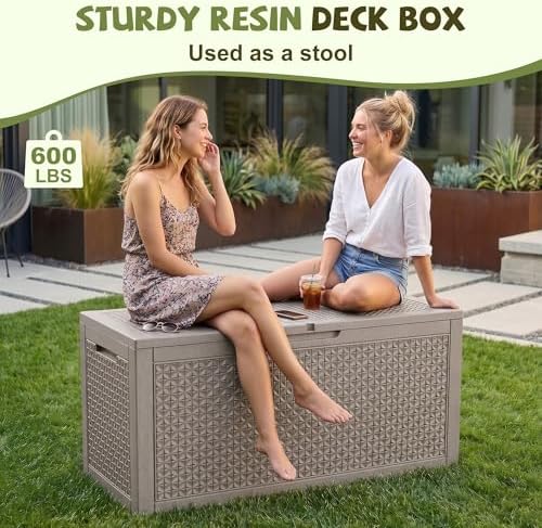 180 Gallon Outdoor Storage Box, Deck Box Waterproof, Toy Storage Bin - Image 5