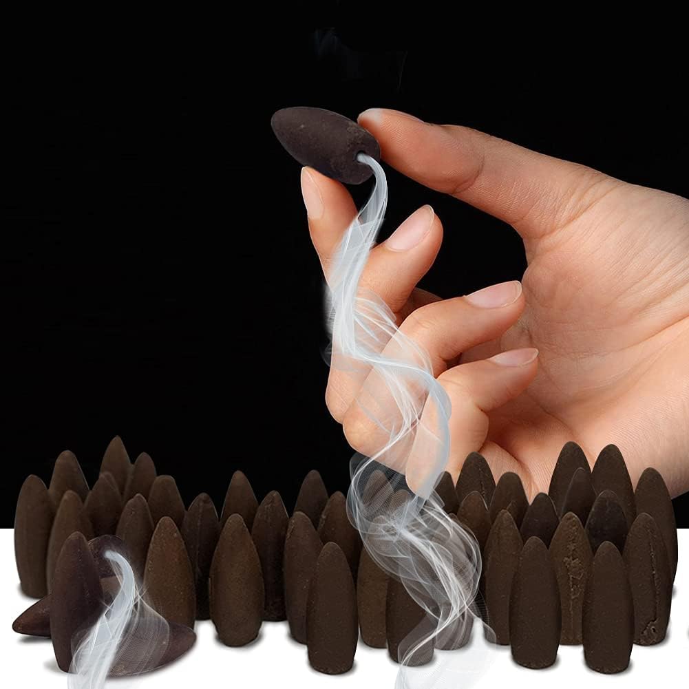 TRUMIRI Lavender Incense Cones (40 pieces, 2 sets of 20) for Waterfall & Fountain