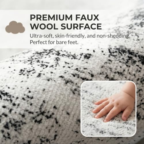 Washable Runner Rug 2x6 Non Slip Kitchen Mat Grey Abstract - Image 5