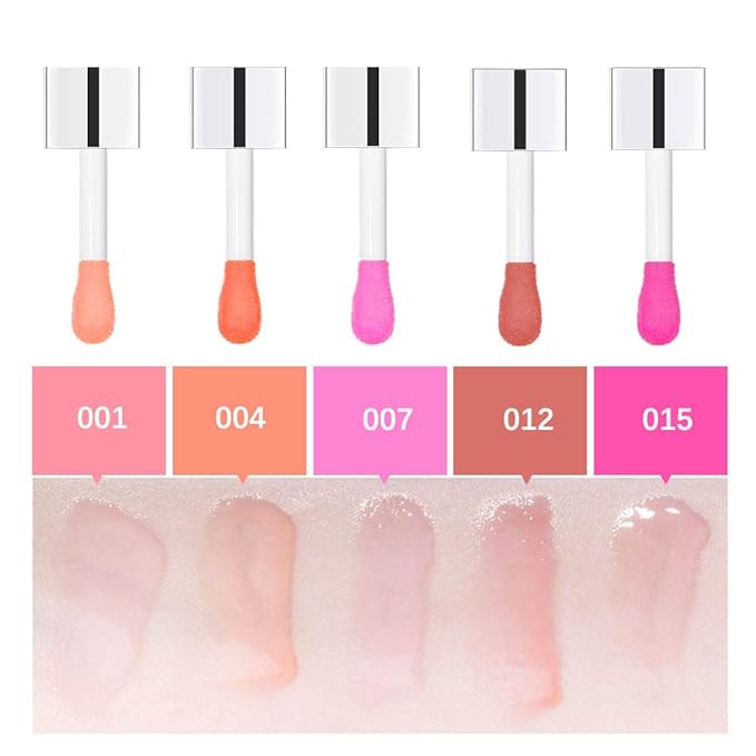 Lip Glow Oil, Care Of Lips Enjoy Lip Spa, Lip Color Oil, Hydrating Lip Balm, Lip Oil Gloss Tinted Hydrating Lip Care, Lip Lines Lip Crystal Jelly Moisturizing (004 Coral)