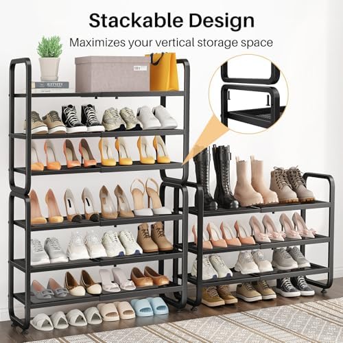 Expandable Metal Shoe Rack for Closet, Entryway & Garage - Image 6
