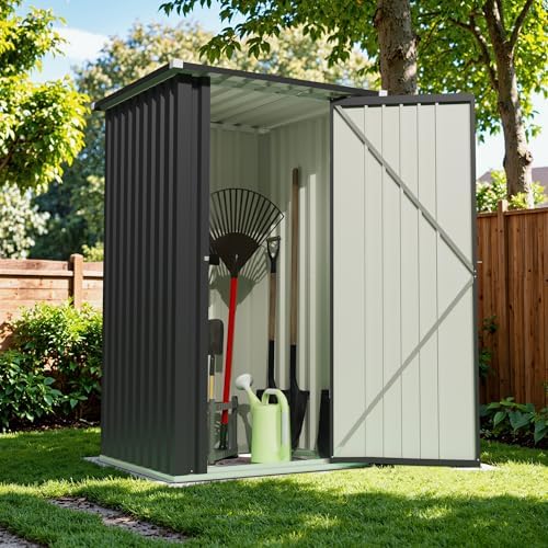 Devoko 3x3 FT Outdoor Storage Shed, Small Garden Tool Shed - Image 2