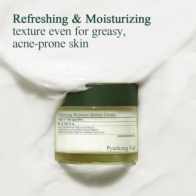 Pyunkang Yul PKY Calming Moisture Barrier Cream Instantly Soothes Sensitive Skin, Hyaluronic Acid & Ceramide for Hydration, Vegan, Korean Skincare (1.69 Fl. Oz, 50ml)