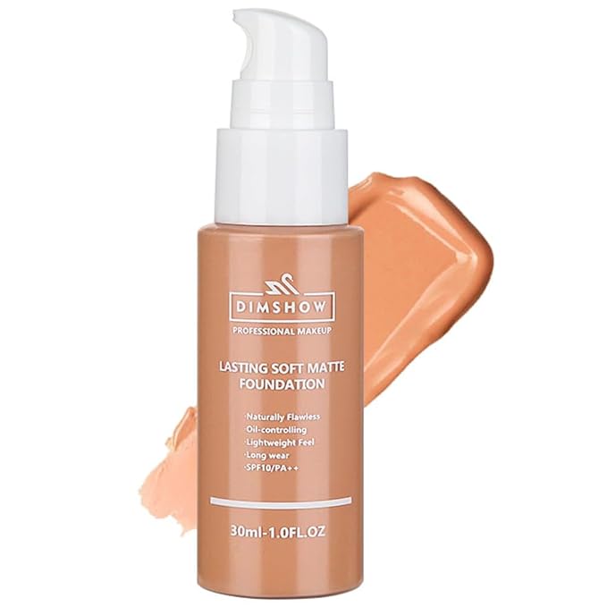 Flawless Matte Liquid Foundation Makeup, Vegan & Cruelty-Free, Liquid Oil-Free Foundation Face Makeup for Combination & Oily Skin, Longwear Medium-Full Coverage (10, 30ml)