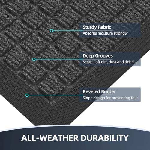 Front Door Mat Outside Entrance, Heavy Duty Doormat - Image 3
