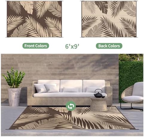 GENIMO Outdoor Rug, Waterproof Plastic Rugs - Image 2