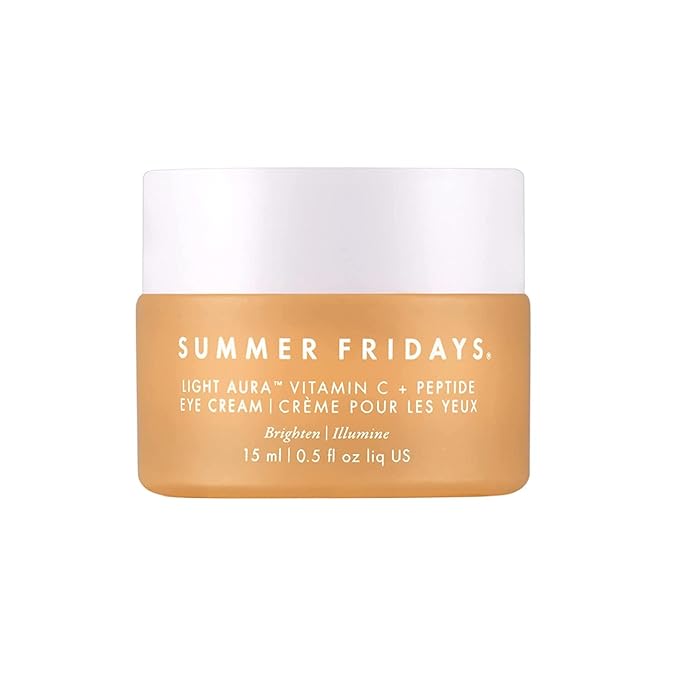 Summer Fridays Light Aura Vitamin C + Peptide Eye Cream - Brightening Eye Cream with an Illuminating and Hydrating Formula (0.5 Fl Oz)