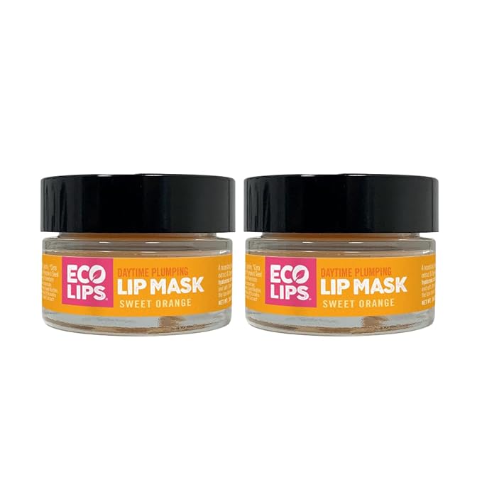 Eco Lips Plumping Daytime Lip Mask with Hyaluronic Acid and Upcycled Cloudberry Oil, 2-pack by Eco Lips 100% Natural. Made in USA