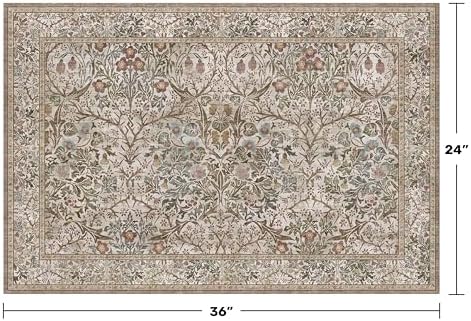 Moss Green Washable 2x3 Entry Rug - Image 2