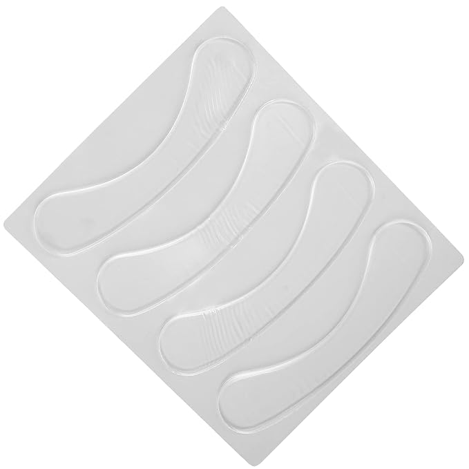 Lip Wrinkle Patches, Reusable Silicone Lip Anti-Wrinkle Pads Transparent for Smoothing Lip Wrinkles (4 Pcs)