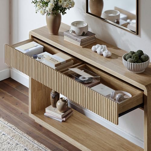 Evermagin 59'' Oak Console Table - Image 4