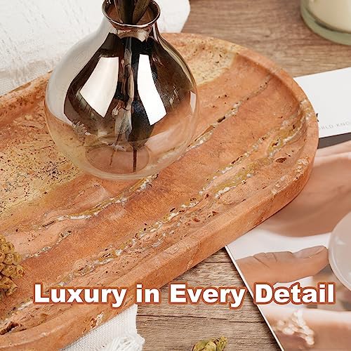 Koville Turkish Natural Travertine Tray, Countertop Organizer, Catchall - Image 7