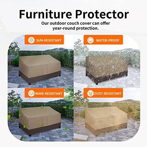 Easy-Going Heavy Duty Outdoor Bench Couch Cover, 88Wx32.5Dx33H inch - Image 5