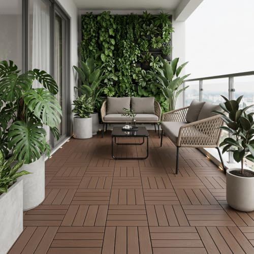 11 Interlocking Deck Tiles, 11.42"x11.42" Patio Tiles - Image 5
