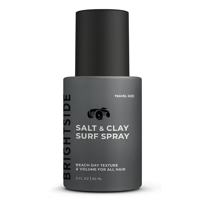Salt & Clay Surf Spray - Hair Texturizing & Volumizing Spray - Travel Size TSA (3oz) - Sea Salt & Epsom Salt, Natural Clay Blend, Silica, & Green Tea - Beach Style For All Hair Types