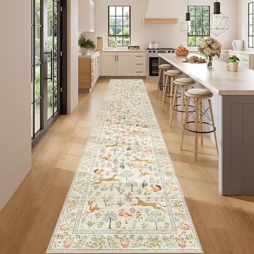 DUKINO 2.6x14 Runner Rug for Hallway, Washable Animal Rug Non Slip - Image 3
