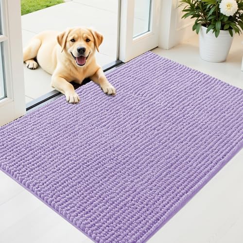 OLANLY Dog Door Mat for Muddy Paws 44x32, Extra Absorbent Chenille Mud Mat by OLANLY