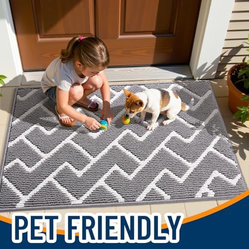 OLANLY Front Door Mat 59x23, Low-Profile Easy Clean Doormat - Image 6