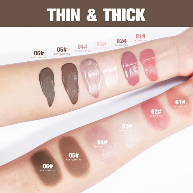 Liquid Blush Stick, Beauty Stick, Cream Blush, Liquid Blush For Cheeks, Beauty Blush Stick With Cushion Applicator, Multifunctional Makeup Beauty Stick (02#)