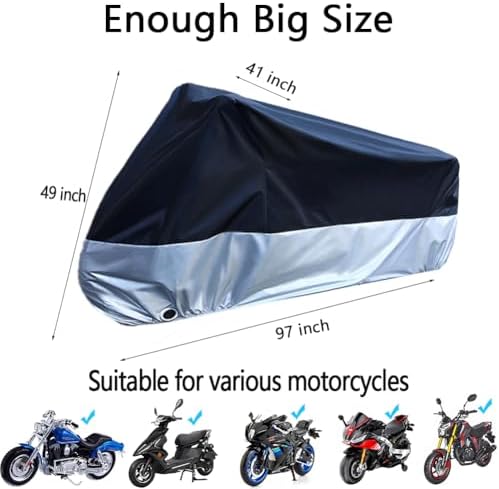 Motorcycle Cover Waterproof, Outdoor Motorbike Cover - Image 4