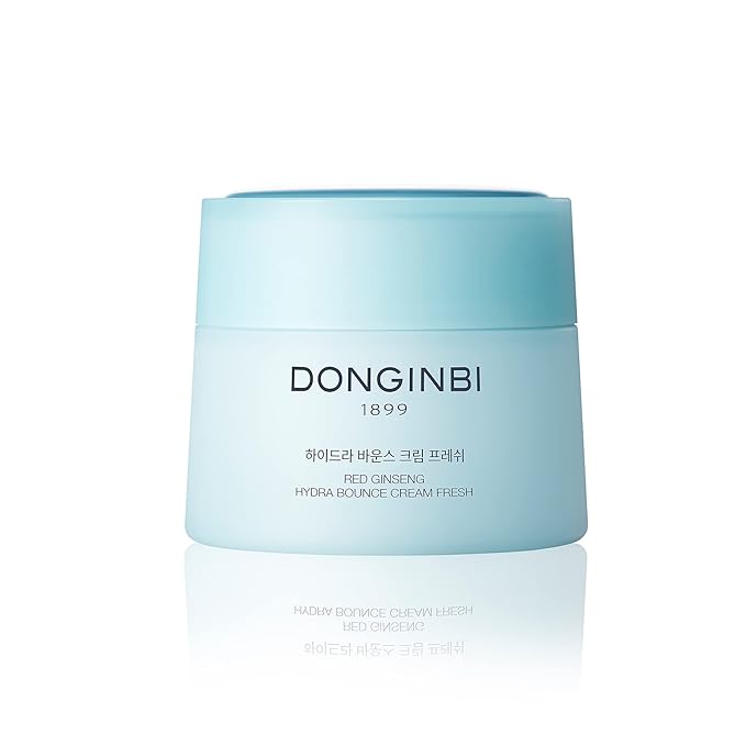Donginbi Korean Face Moisturizer Red Ginseng Hydra Bounce Cream Fresh, Korean Red Ginseng Skin Moisturizing Face Cream for Dry and Oil Skin Moisturizing Cream- 0.84Oz