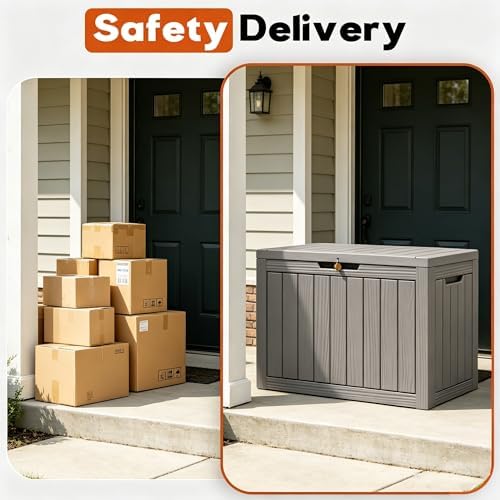 Outdoor Storage Box, Resin Deck Boxes outdoor, Waterproof Storage Box Lockable - Image 5