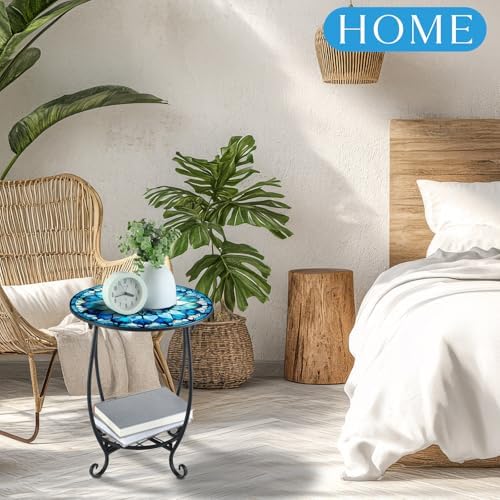 Cinnvoice Outdoor Side Table Small End Patio Porch Table - Image 5