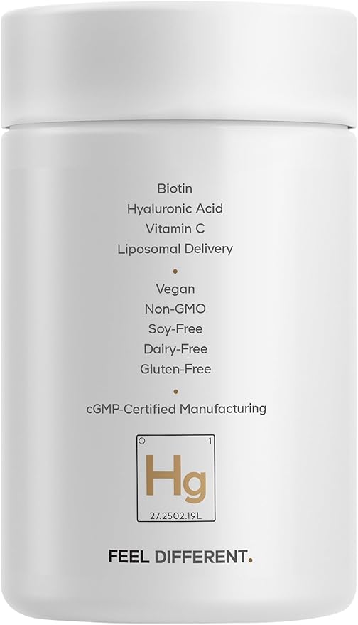 Codeage Hair Growth + Smooth Skin Max Vitamins Supplement - Patented Lustriva & SOD B Dimpless Superoxide Dismutase - Hair Growth Health Skin Cellulite Support - Biotin, Vitamin C, MSM - 30 Capsules
