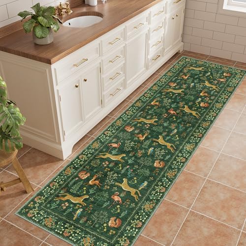 DUKINO 2x10 Kitchen Runner Rug, Soft Non Slip Animal Washable Rug - Image 3