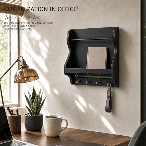 Pine Wood Mail Organizer Wall Mount - Image 3