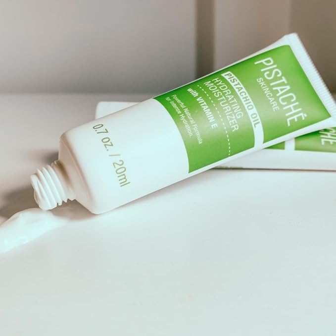 Pistaché Skincare Pistachio Oil 5-Pc Mini Collection (Travel) + Body Butter, Hand Cream, Biscotti Perfume, Eye Cream & Face Moisturizer + Hydrates and Nourishes + Vitamin E + Antioxidant Protection