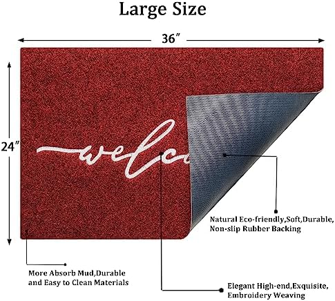 AAZZKANG Doormat Decorative Welcome Mat Large 24"x36" - Image 3