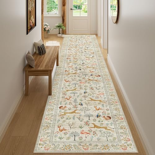 DUKINO 2.6x14 Runner Rug for Hallway, Washable Animal Rug Non Slip - Image 6